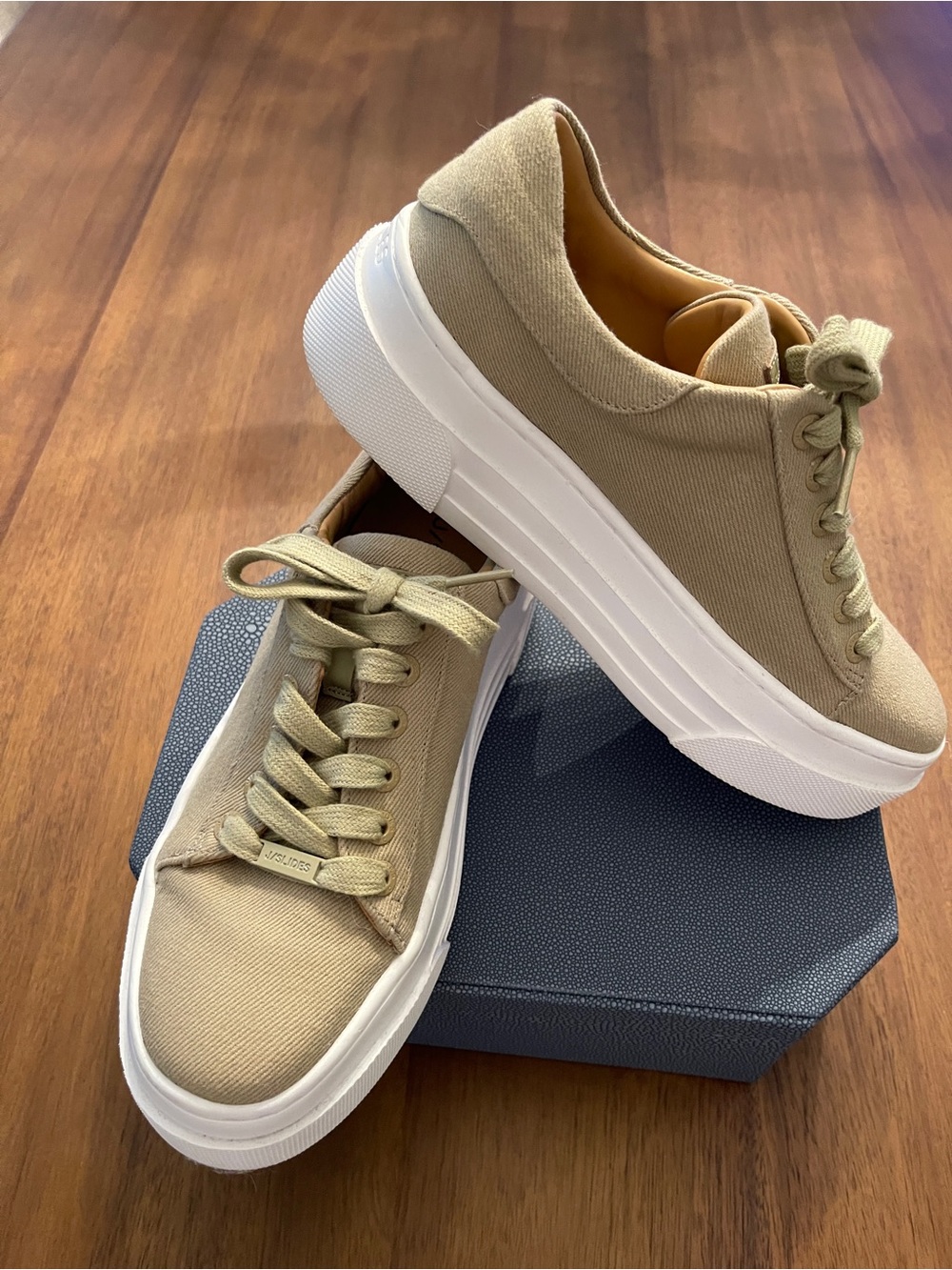 Canvas Platform Sneakers in Beige - J/Slides